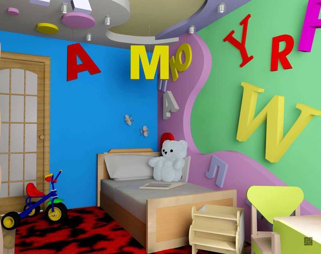 Буквы в интерьере:асимметрия