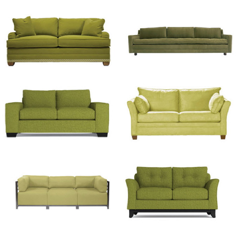 Зеленый диван - фото