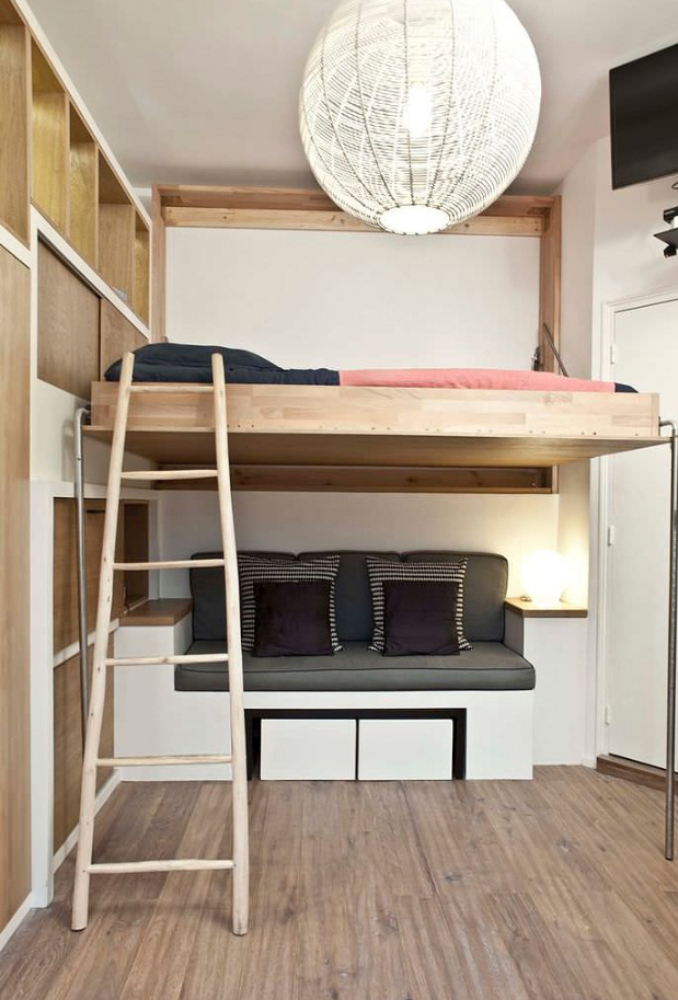 дизайн идея маленькой спальни
